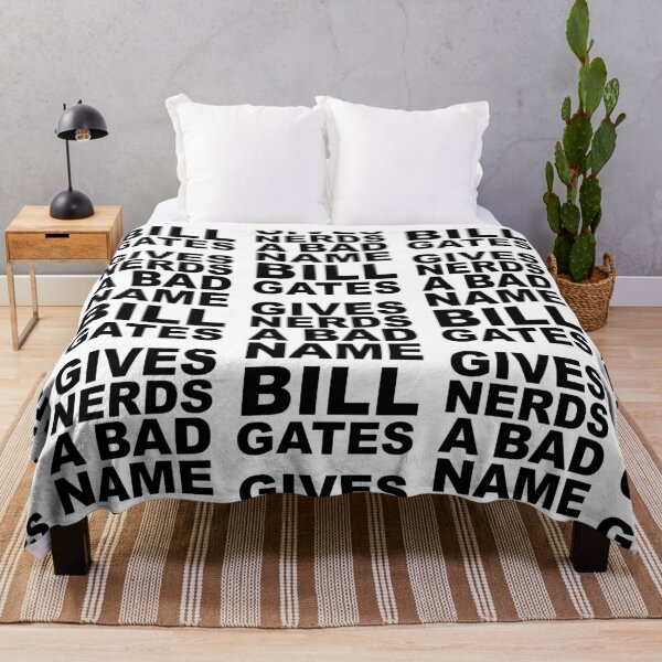 Item preview, Bill Gate Gives Nerds A Bad Name in Black Text on White designed and sold by James-Cole.