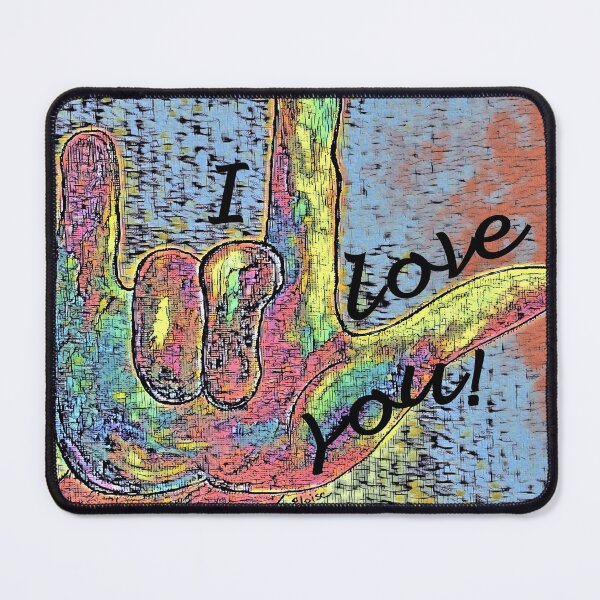 Item preview, ASL I Love You Crackled Effect designed and sold by EloiseArt.