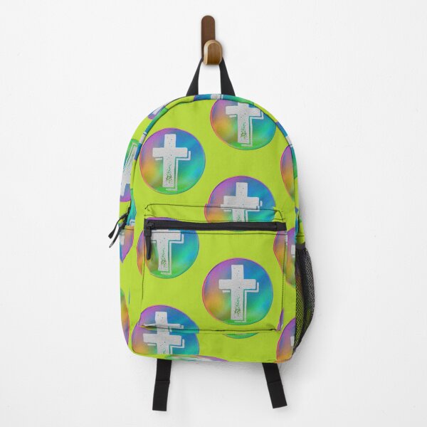 Item preview, Rainbow Circle with Cross - Christian Design designed and sold by TheKingdomAttic.
