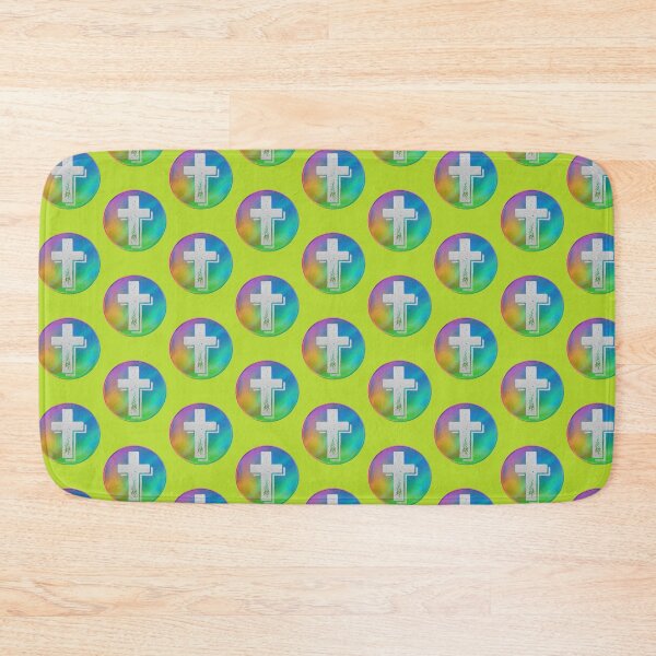 Item preview, Rainbow Circle with Cross - Christian Design designed and sold by TheKingdomAttic.