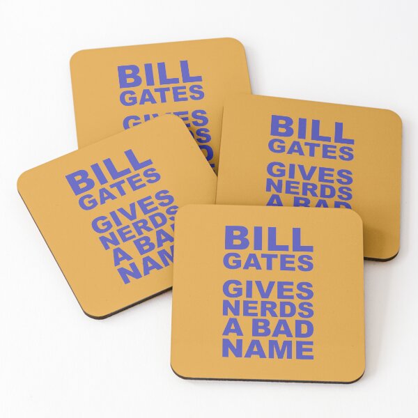 Item preview, Bill Gate Gives Nerds A Bad Name in Blue on Orange designed and sold by James-Cole.