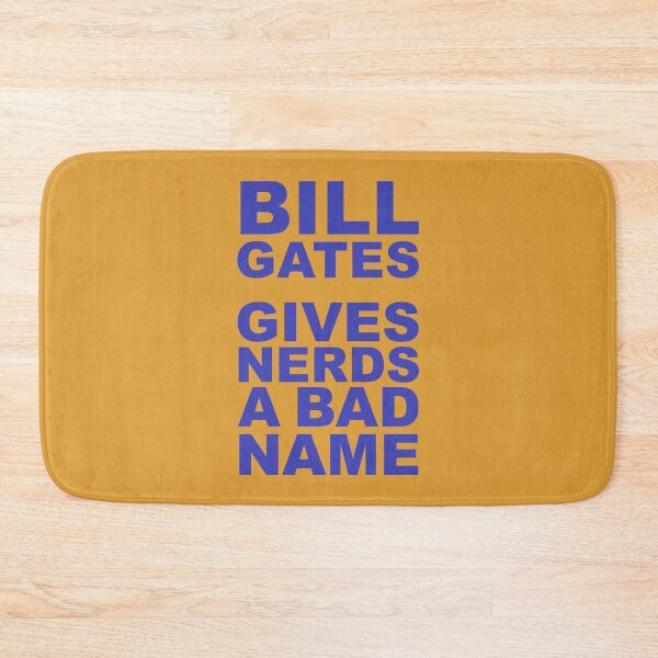 Item preview, Bill Gate Gives Nerds A Bad Name in Blue on Orange designed and sold by James-Cole.