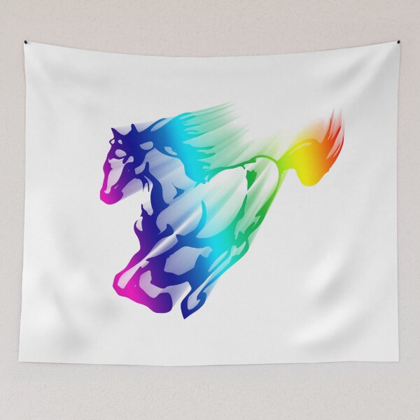 Item preview, Running Rainbow Horse With Motion Trail designed and sold by HumusArt.