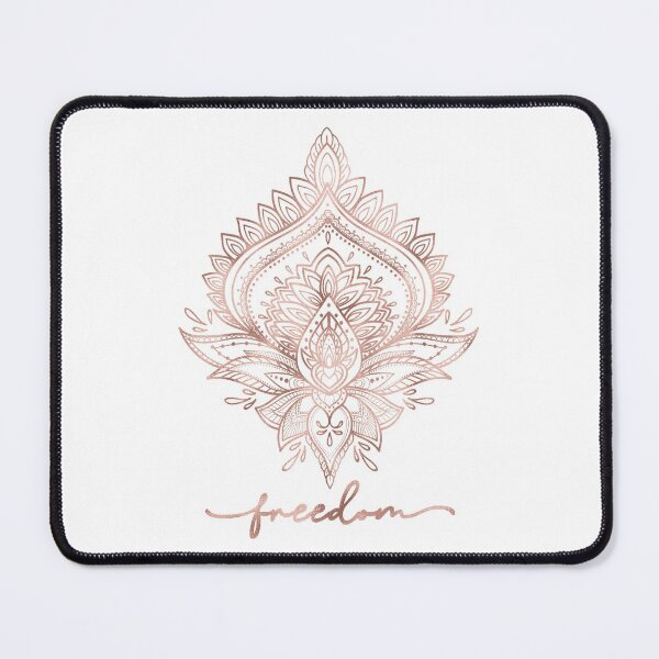Item preview, Freedom with Lotus Mandala (Rose Gold) designed and sold by squishyrainbow.