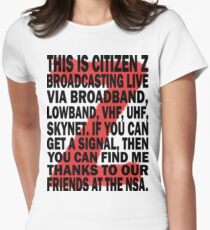 Z Nation: Citizen Z Speech Women's Fitted T-Shirt