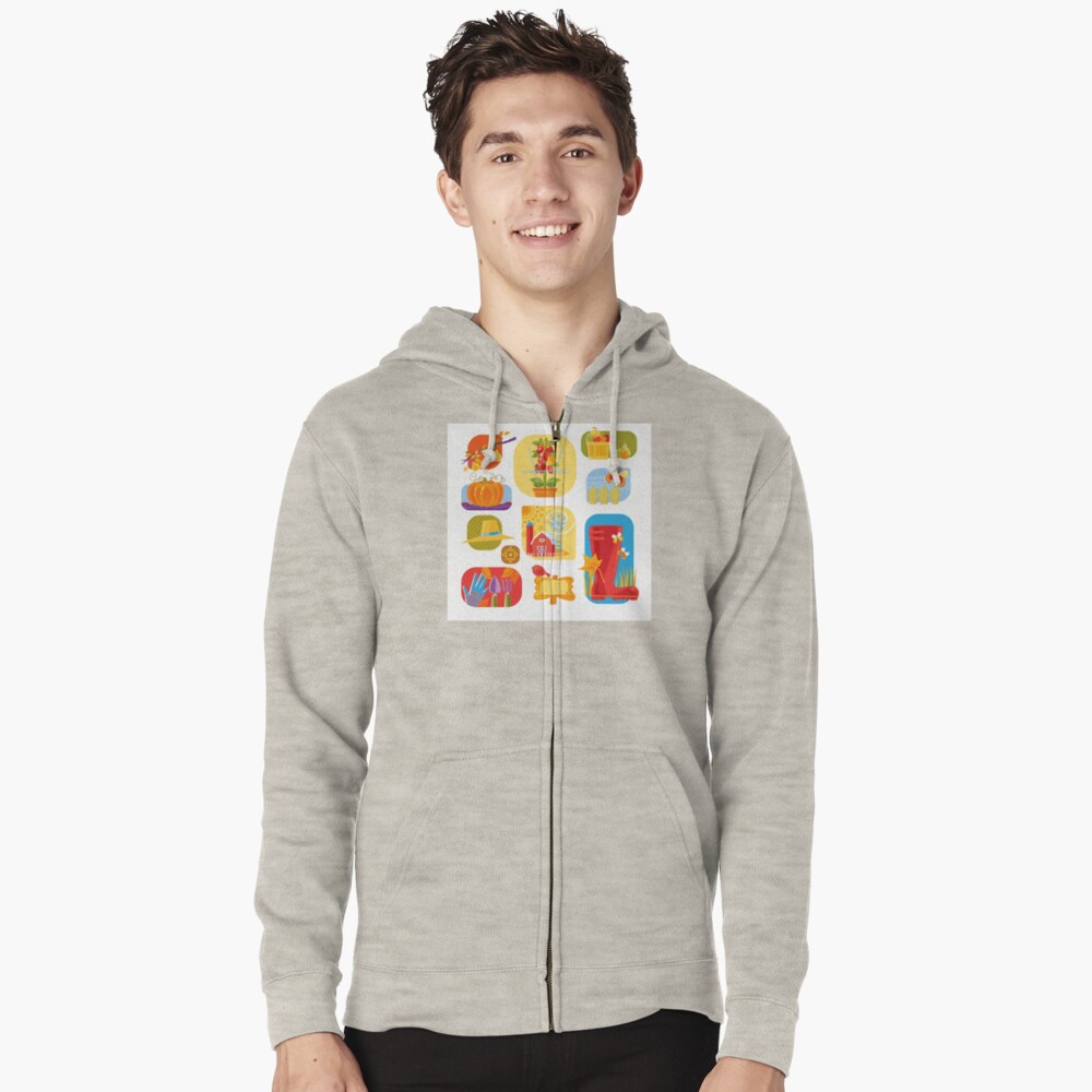 Autumn Farm Zipped Hoodie