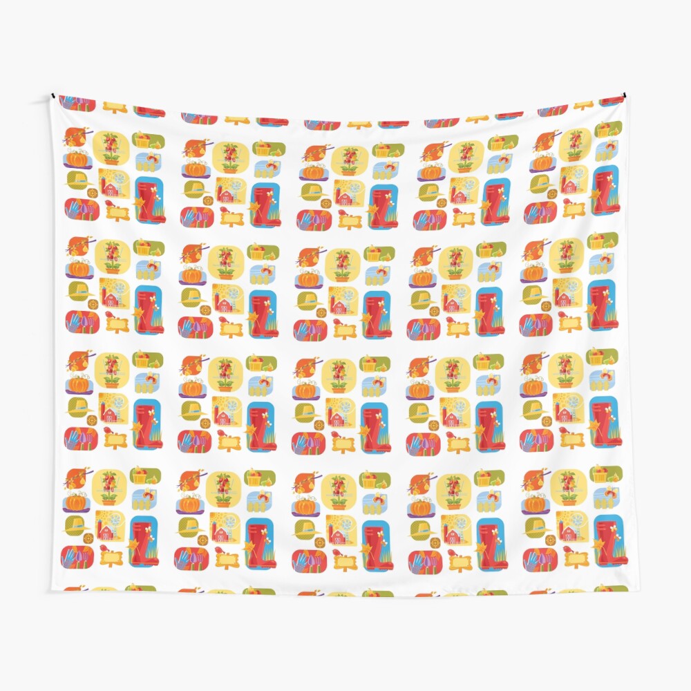 Autumn Farm Wall Tapestry
