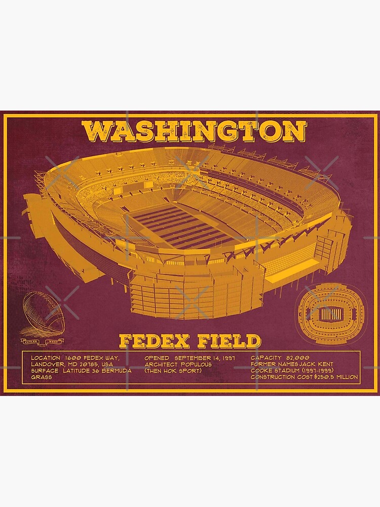 Washington Commanders Football Team FedEx Field Stadium Poster Print