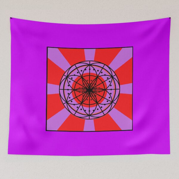 Item preview, RED AND LAVENDER STRIPED BACKGROUND (With SPHERE) #7 designed and sold by EllieMonroe.