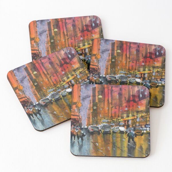 Item preview, Impressionist Watercolor Cityscape - Manhattan designed and sold by darrenyeoart.