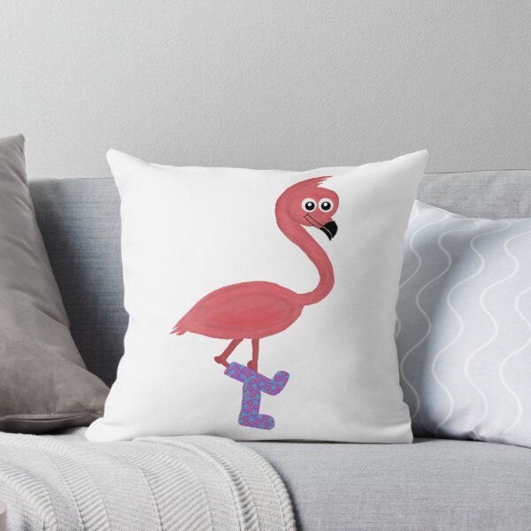 Item preview, Flamingo With Purple Gumboots designed and sold by InspiredPamjoy.