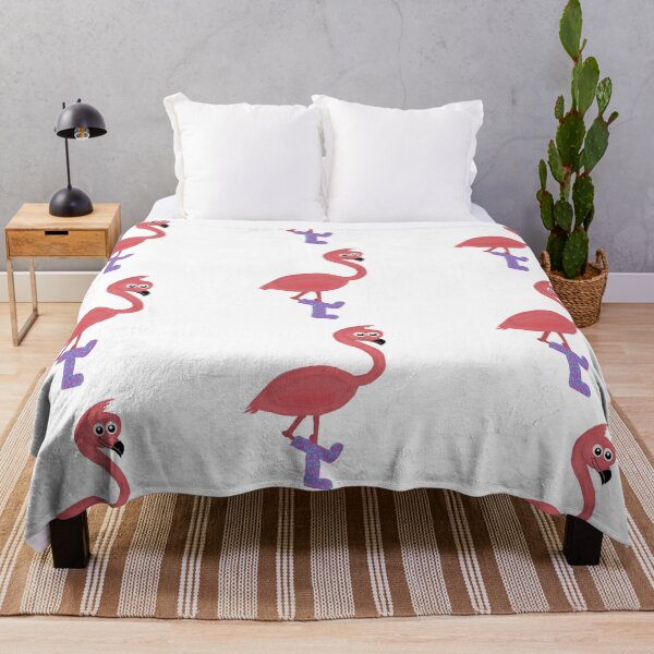 Item preview, Flamingo With Purple Gumboots designed and sold by InspiredPamjoy.