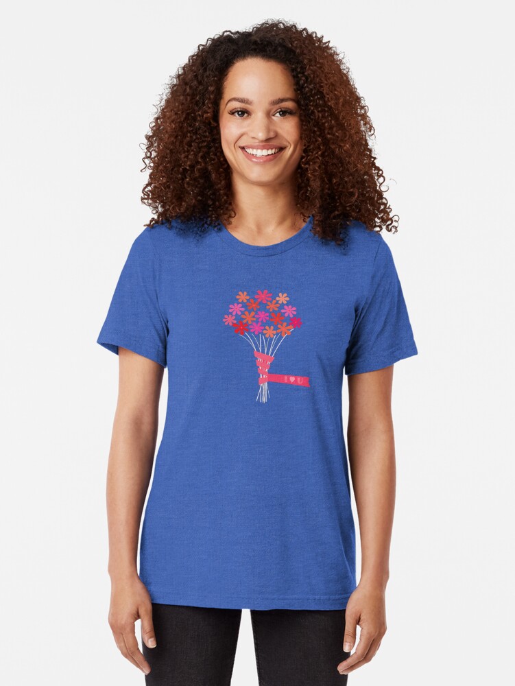 Alternate view of Flowers for You! Tri-blend T-Shirt