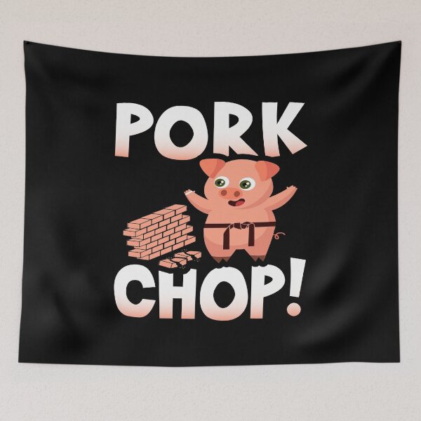 Item preview,  cute pig karate pork chop designed and sold by Merchking1.