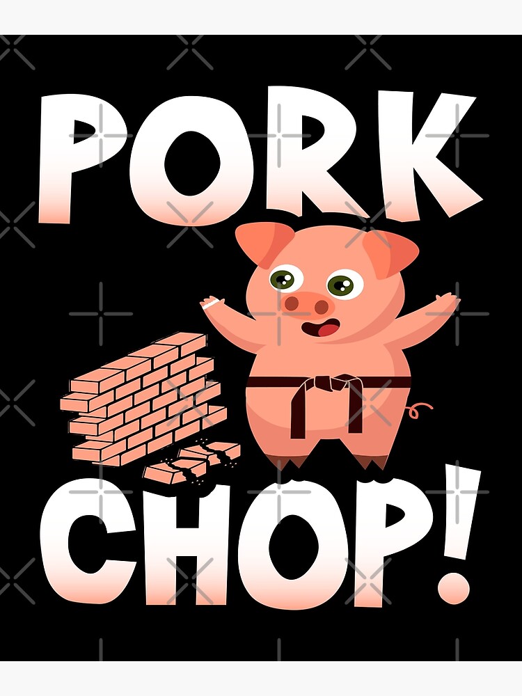 cute pig karate pork chop