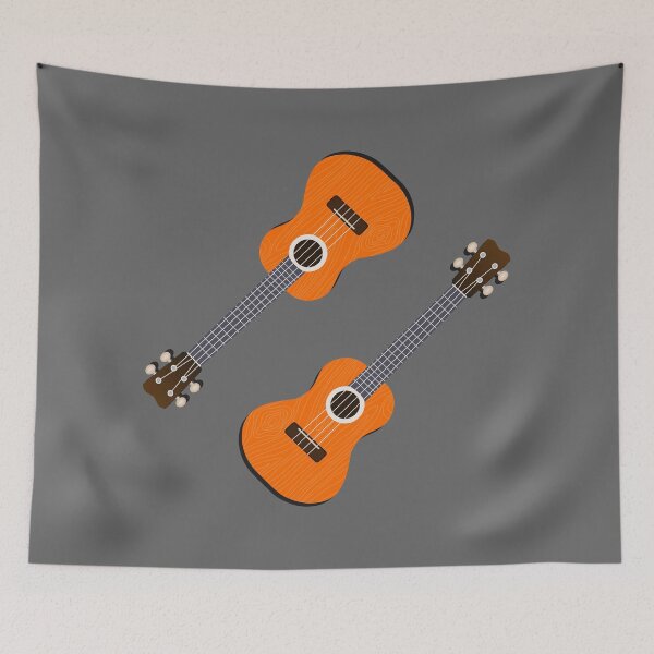 Item preview, Orange Ukelele Pattern designed and sold by BRU Design.