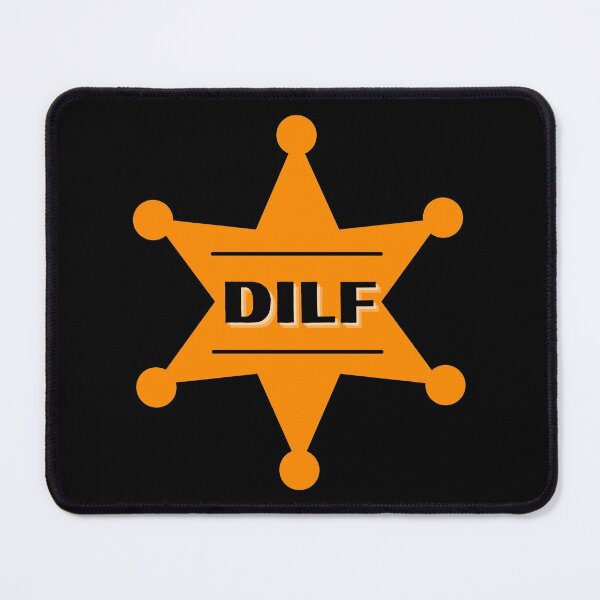 Item preview, DILF Orange badge - Hot Dad Badge designed and sold by CaitU.