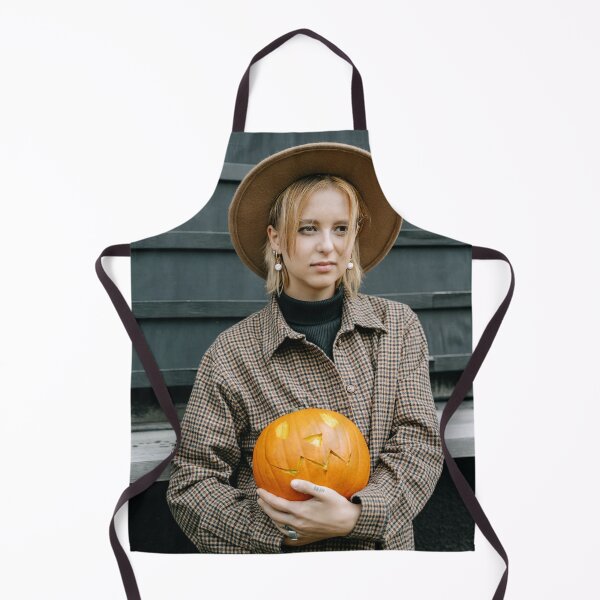 Item preview, Cowboy Girl Holding Pumpkin  Halloween Scene designed and sold by yourcherryguy.