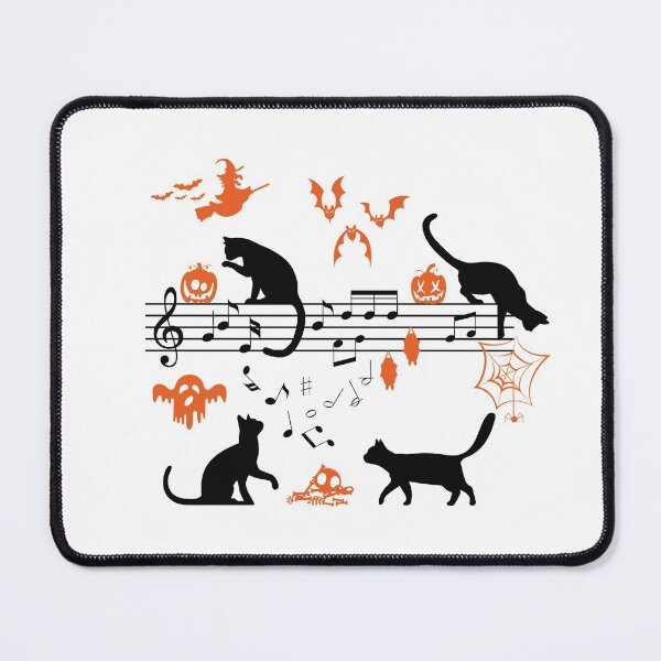 Item preview, Halloween Spooky and Scary Cats Playing Music Notes designed and sold by Blok45.