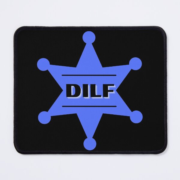 Item preview, DILF Blue badge - Hot Dad Badge designed and sold by CaitU.