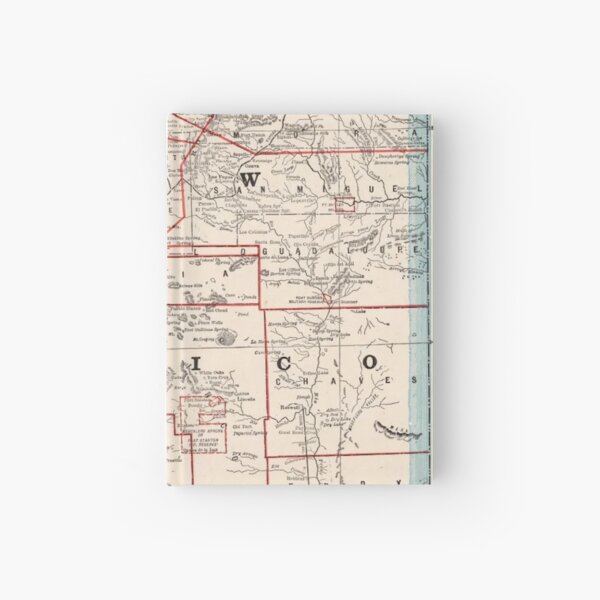 Cuaderno De Tapa Dura Mapa Antiguo De Nuevo México 1893 Antiguo Mapa De La Muralla Histórica De 9359