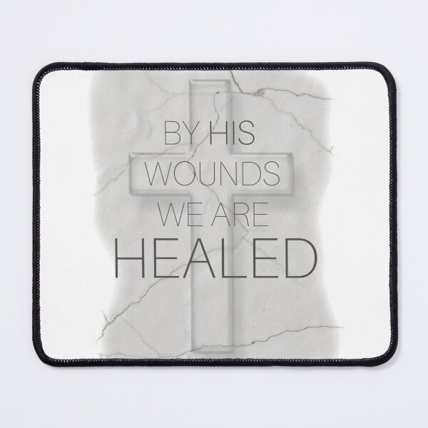 Item preview, Bible Verse, Christian Cross - By His Wounds We Are Healed designed and sold by TheKingdomAttic.
