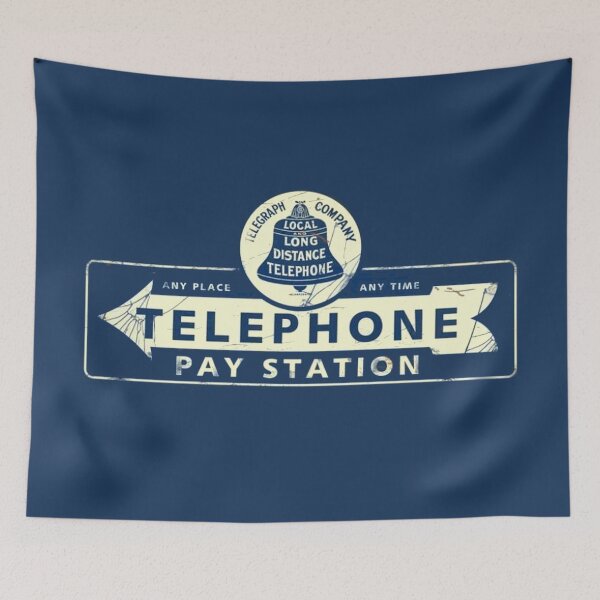 Item preview, Vintage pay phone sign designed and sold by ThekerjK.