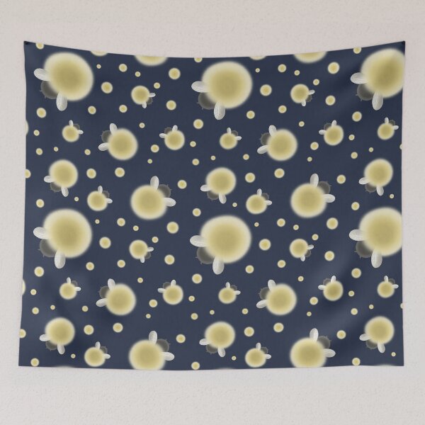 Item preview, Fireflies against the background of the night sky. designed and sold by RinaGrinchik.