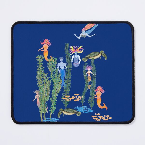 Item preview, Merry Mermaids Swimming with Fish and Turtles designed and sold by STHoganArtist.