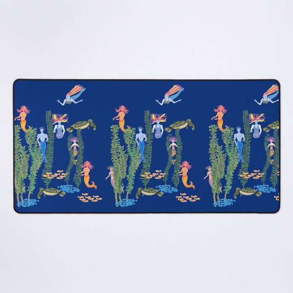 Item preview, Merry Mermaids Swimming with Fish and Turtles designed and sold by STHoganArtist.