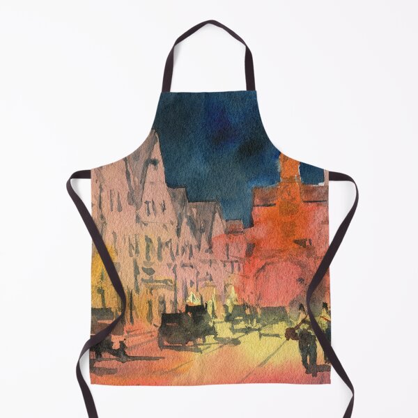 Item preview, Rothenburg, Germany - Impressionist Watercolor Painting designed and sold by darrenyeoart.