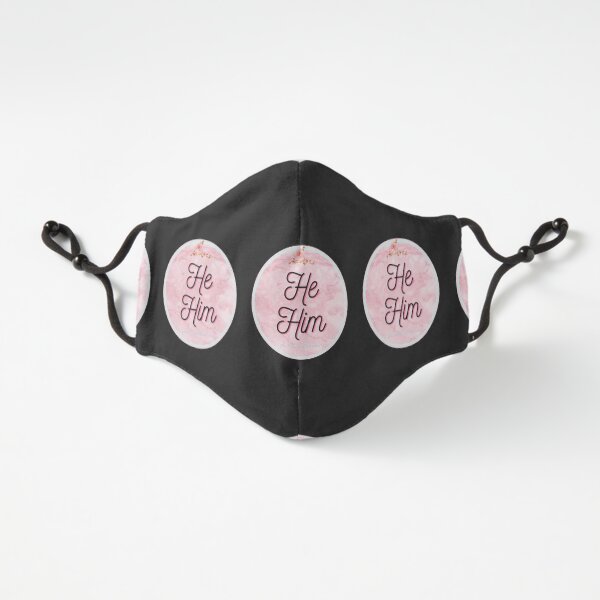 He Him pronouns (pink) Fitted 3-Layer