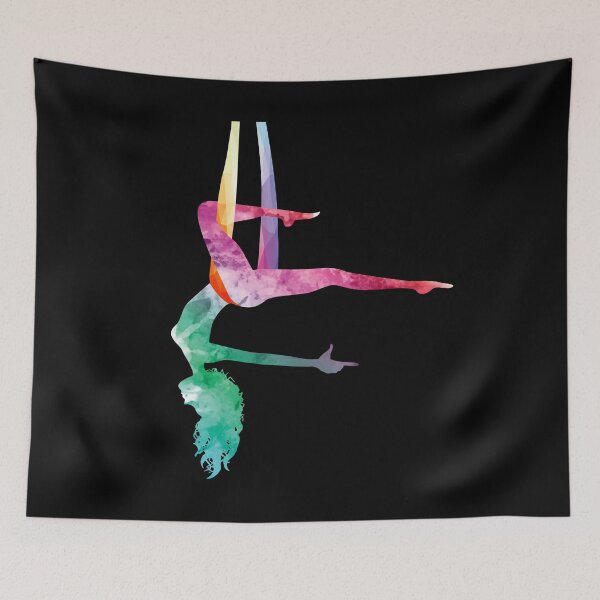 Item preview, Aerial Yoga Acrobatic Sport Aerialist Gymnastics Watercolor Workout designed and sold by Merchking1.