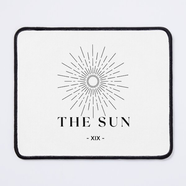 Item preview, The sun Tarot Card XIX Minimalist Black and White designed and sold by Manoondaly.