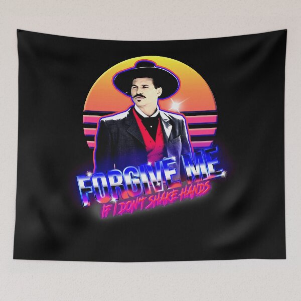 Item preview, Mens Womens Doc Holliday Forgive Me If I Don'T Shake Hands Retro Classic Fans designed and sold by KareemPollich.