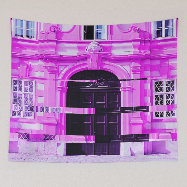 Item preview, Vienna Austria Historic Ornate Building Vaporwave Glitch Art designed and sold by glitchhub.