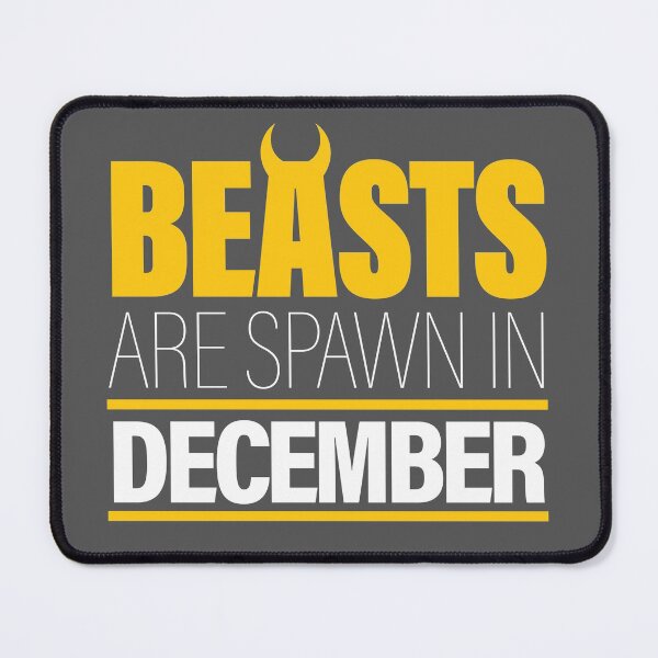 Item preview, Beasts Are Born in December Birthday Quote designed and sold by artColourized.