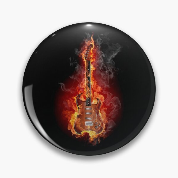 Item preview, Rock Guitar on Fire, Cool Guitar Players, Guitarist Musician, Music Enthusiast by the Fire designed and sold by Merchking1.