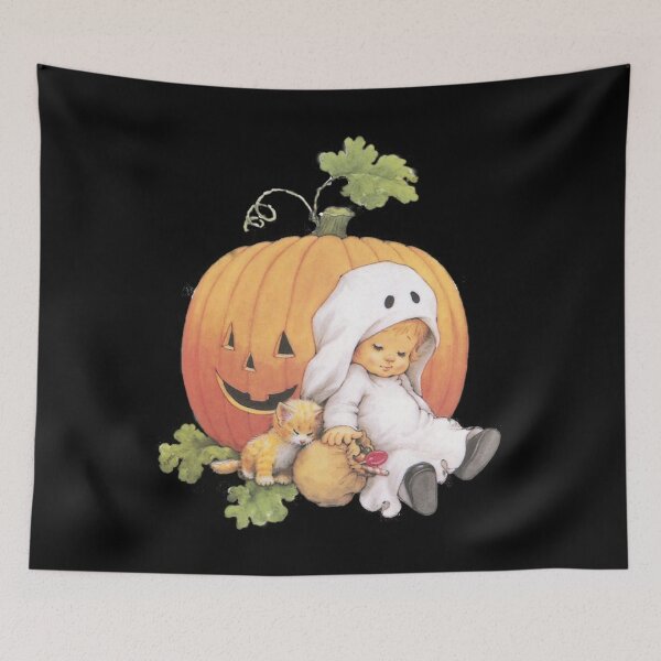 Item preview, Cute Baby With Cat And Pumpkin designed and sold by ConnieHolt.