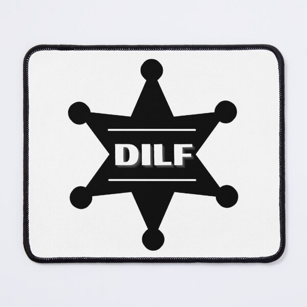 Item preview, DILF Black badge - Hot Dad Badge designed and sold by CaitU.