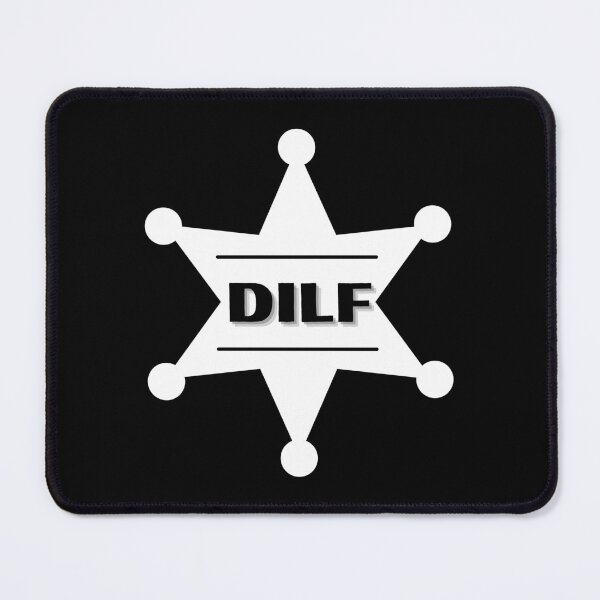 Item preview, DILF White badge - Hot Dad Badge designed and sold by CaitU.