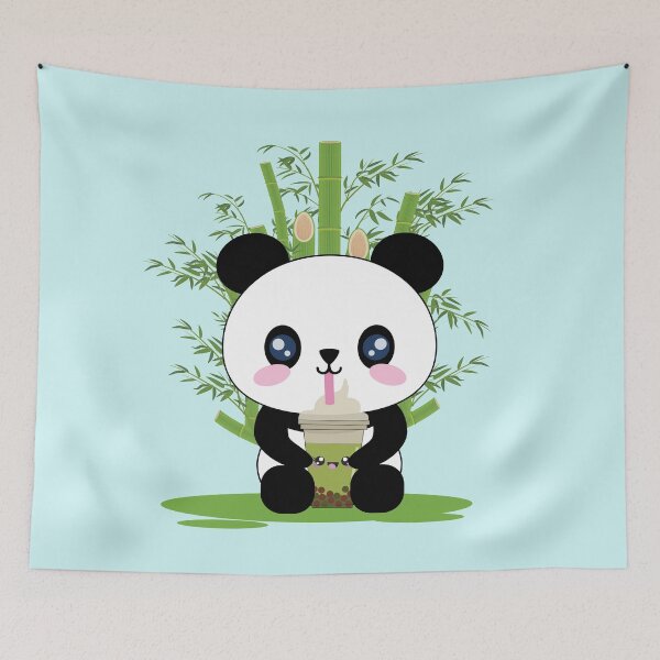 Item preview, just a panda who loves boba tea designed and sold by samah82.