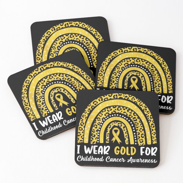 Item preview, I Wear Gold For Childhood Cancer Awareness Rainbow designed and sold by danielleclh.