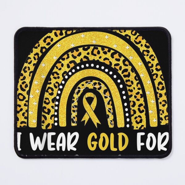 Item preview, I Wear Gold For Childhood Cancer Awareness Rainbow designed and sold by danielleclh.