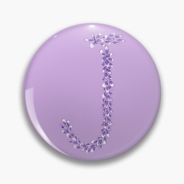 Item preview, Lavender Letter J Hand Drawn in Watercolor and Ink designed and sold by EndlessDoodles.