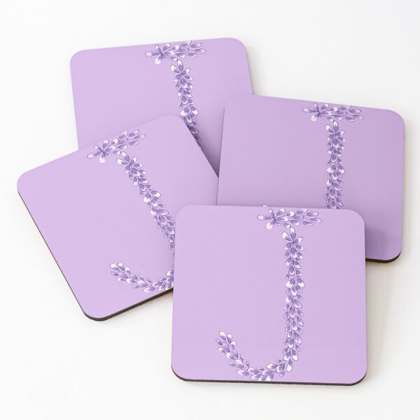 Item preview, Lavender Letter J Hand Drawn in Watercolor and Ink designed and sold by EndlessDoodles.