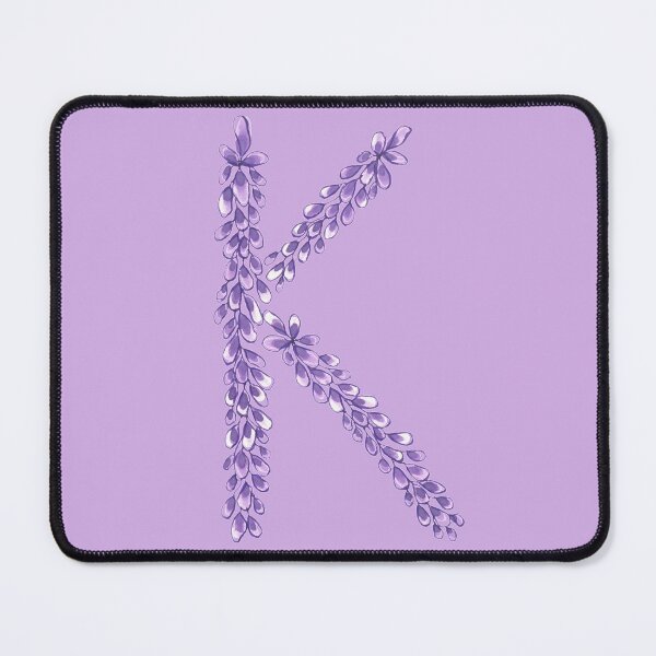 Item preview, Lavender Letter K Hand Drawn in Watercolor and Ink designed and sold by EndlessDoodles.