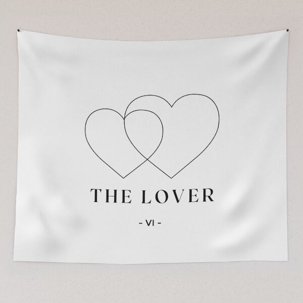 Item preview, The Lover Tarot Card VI Minimalist Black and White designed and sold by Manoondaly.