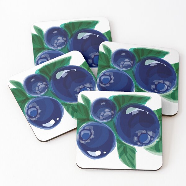 Item preview, Blueberry Color. Garden Blueberries with Leaves. Watercolor Blueberries. designed and sold by ZheltakovaIana.