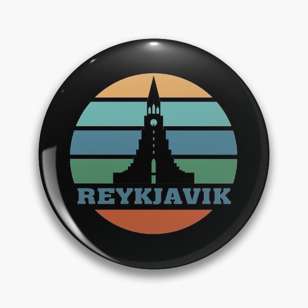 Item preview, Reykjavik Iceland Skyline Landmark Vintage Sunset Travel Souvenir designed and sold by TeeHome.